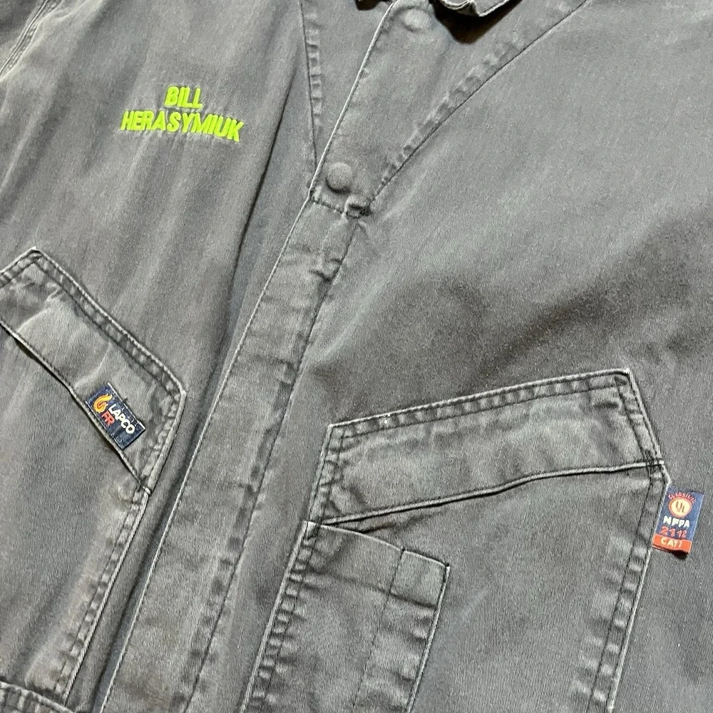 Lapco FR Coveralls Mens XL Blue Flame Resistant Mechanic Workwear Oil Rig Read *